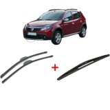 Cumpara ieftin Set 3 stergatoare DACIA SANDERO 2008-2013, pentru parbriz si luneta, Bosch Twin, AR500S/H402