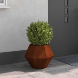 vidaXL Jardinieră Ruginit 50 x 50 x 40 cm Oțel rezistent de intemperii 884064