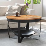 vidaXL Măsuță de cafea, &Oslash;68 x 43 cm, lemn masiv de acacia 320795