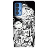 Husa compatibila cu Motorola Edge 20 model Ed Edd and Eddy scheming, Silicon, TPU, Viceversa, Transparent, Carcasa