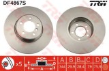 Disc frana LAND ROVER RANGE ROVER III (LM) (2002 - 2012) TRW DF4867S