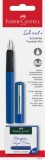 Blister stilou scolar albastru + 6 cartuse Faber Castell, Lecom