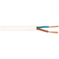 Cablu alimentare flexibil MYYM 2x1 mm, alb, colac 100 m