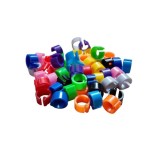 Set 100 inele pentru porumbei si alte pasari, JENUOS&reg;, Plastic, 8 mm, Multicolor