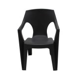 Scaun de gradina sau terasa plastic maro 56 x 41 x 82 cm, Oem