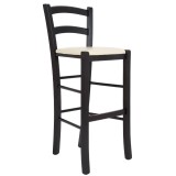 Scaun Paesana bar - cadru wenge - imitatie piele crem - 21834