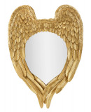Cumpara ieftin Oglinda decorativa Wings, Mauro Ferretti, 99x72 cm, fier/sticla, auriu