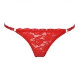 Chiloți String Dama, Culoare Roșie, Dantelă Față, Benzi Elastice Ajustabile, Rosu, Oem