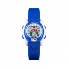 Ceas de copii sport SKMEI 1478 waterproof 5ATM cu alarma, cronometru, data si iluminare ecra, albastru foto