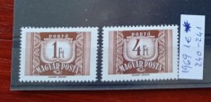 TS21 - Timbre serie Ungaria - Magyar posta 1969 Mi240-241