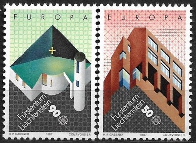 B1037 - Lichtenstein 1987 - Europa-cept 2v. neuzat,perfeta stare foto