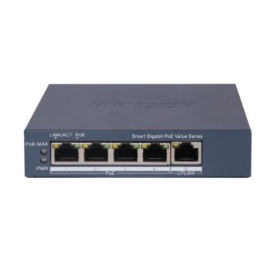 Switch Smart Hikvision, 4 porturi PoE, Buget PoE 45W, Management - DS-3E1505P-EI/M SafetyGuard Surveillance foto