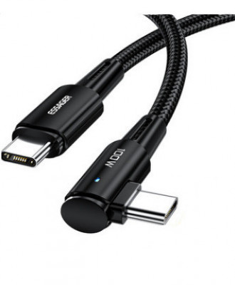 Cablu USB Type-C la Type-C Essager 200CM, right angle - 100W foto