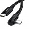 Cablu USB Type-C la Type-C Essager 200CM, right angle - 100W