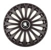 Set 4 capace roti pentru Skoda Nou Alb-Negru, model Dino Black, R15, Autohelix MSA