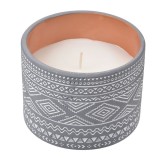 Lumanare citronella anti tantari in ghiveci ceramic,gri,900 g