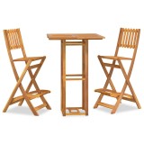Cumpara ieftin Set de bar de exterior, 3 piese, lemn masiv de acacia