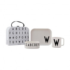 Design Letters set de mic dejun pentru copii Classics in a suitcase W 4-pack