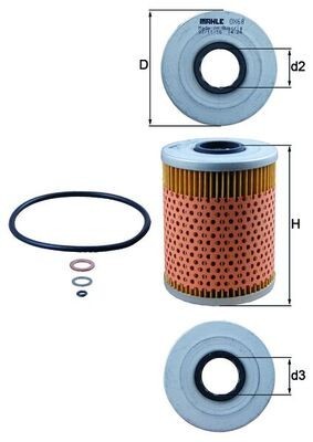 MAHLE OX 68D Filtru ulei foto