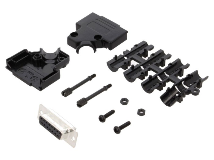 Conector D-Sub mamă 45&deg; pentru cablu