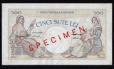 500 Lei 1924 / 1930 SPECIMEN . Pieasa foarte rara !