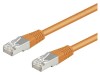 Patch Cord Ethernet SF/UTP Cat5e 0.5m Portocaliu, Goobay
