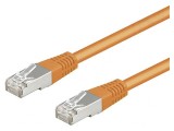 Patch Cord Ethernet SF/UTP Cat5e 0.5m Portocaliu, Goobay