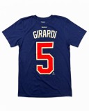 New York Rangers tricou de bărbați Dan Girardi #5 NHL Stack Logo Name &amp;amp; Number - S