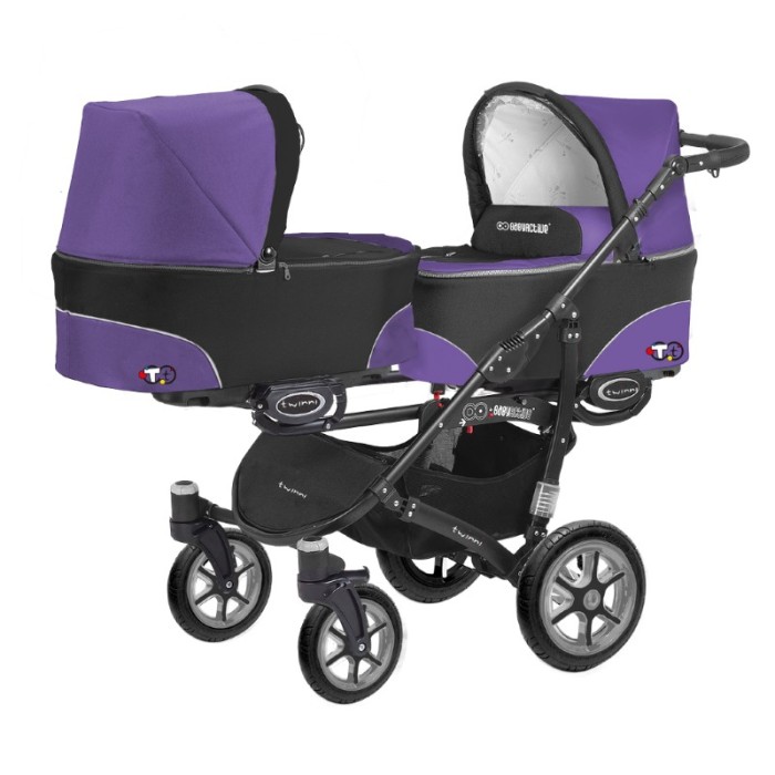 Carucior 2 in 1 pentru gemeni BabyActive Twinni CGBA-1M, Mov Carucior 2 in 1 pentru gemeni BabyActive Twinni CGBA-1M, Mov