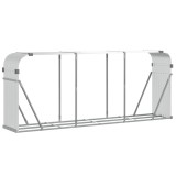 Cumpara ieftin Suport pentru busteni, argintiu, 234x45x100 cm, otel galvanizat