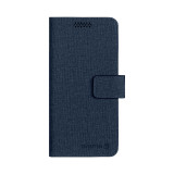 Husa Textil Swissten Libro Book pentru Telefon, Marime L,148 x 71mm, Bleumarin