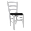Scaun Paesana - cadru alb - stofa S14 - negru