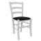 Scaun Paesana - cadru alb - stofa S14 - negru