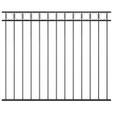 vidaXL Panou de gard din oțel 1,7x1,5 m negru 146319