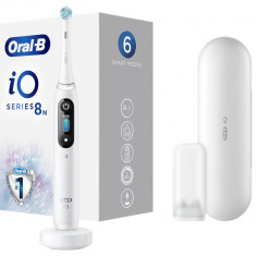 Periuta de dinti electrica Oral-B iO8 cu Tehnologie Magnetica si Micro-Vibratii, Display led, Timer, 6 moduri, 1 capat, Incarcator magnetic, Trusa de