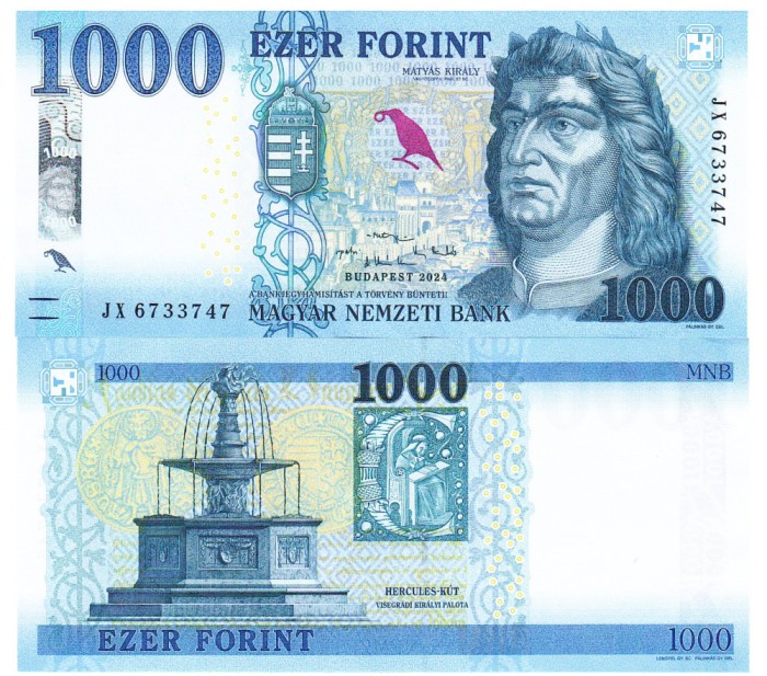 Ungaria 1 000 1000 Forint 2024 P-203e UNC