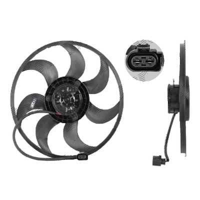 GMV ventilator radiator VW Transporter T5, 2003-2016, motor 2.0, 3.2 V6 benzina; 1.9 TDi, 2.5 TDI, diesel, 420 mm, foto