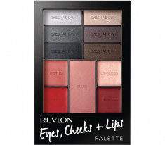 Paleta Completa Pentru Machiaj Revlon Eyes Cheeks + Lips 200 Seductive Smokies 12 gr foto