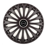 Set 4 capace roti pentru Nissan Nou, model Dino Black, R14