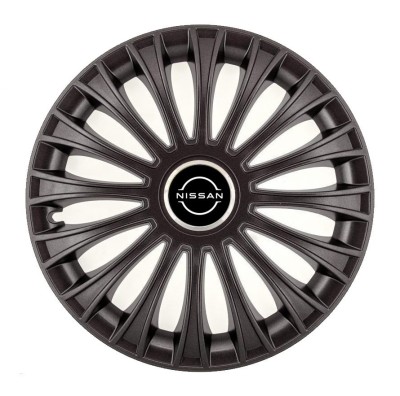 Set 4 capace roti pentru Nissan Nou, model Dino Black, R14 foto