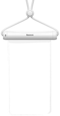 HUSA IMPERMEABILA Baseus, pentru smartphone diagonala maxima 7.2 inch, transparenta cu zip alb &amp;quot;FMYT000002&amp;quot; - 6932172610975 foto