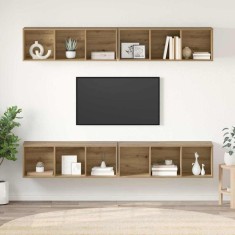 vidaXL Dulap pentru TV pe Perete Pe perete 4 pcs stejar artizanal 3393536