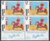 Spania 1984 - Ziua Timbrului, Bloc de 4 cu tabsuri, MNH, Nestampilat