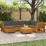 vidaXL Set de canapele de exterior 8 Bucată Maro Lemn Solid de Acacia 3403109