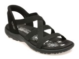 Cumpara ieftin Sandale SKECHERS negre, REGGAE SLIM, din material textil