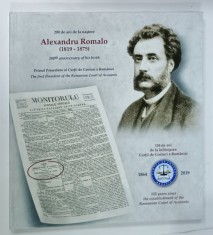ALEXANDRU ROMALO ( 1819 - 1875 ) 200 DE ANI DE LA NASTERE , ALBUM ILUSTRAT CU TEXT IN ROMANA SI ENGLEZA , CONTINE FOTOGRAFII CU TEXT SI REPRODUCERI