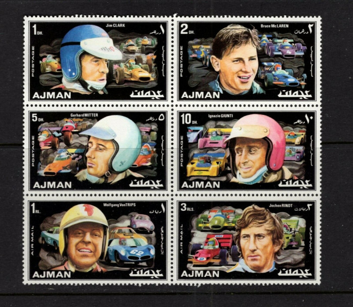 AJMAN, CAMPIONI - SERIE COMPLETĂ MNH