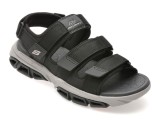 Sandale SKECHERS negre, ATLAN, din material textil