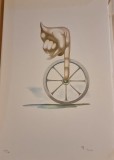 Jules Perahim, L Alphabet &ndash; Surrealist machine / Iod / Yod &ndash; litografie originala