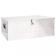Gossi cutie de depozitare, argintiu, 100x55x37 cm, aluminiu